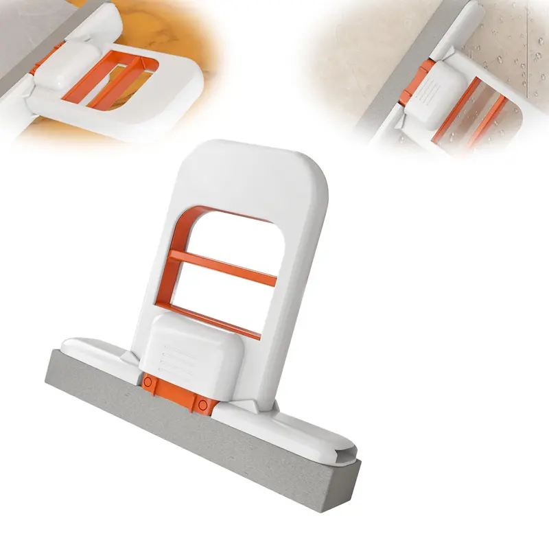Mini Foldable Desktop Mop, Portable Cleaning Sponge Mop for Bathroom, Kitchen, Countertops, Glass, Tile,Wet and Dry Use Cleaning System