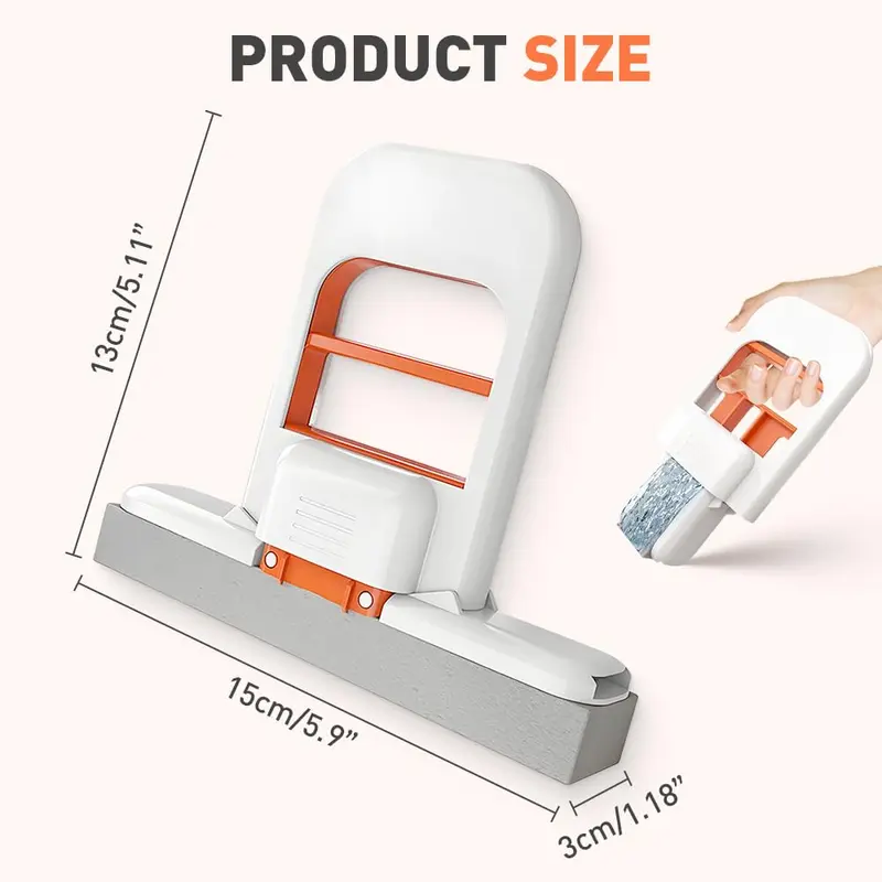 Mini Foldable Desktop Mop, Portable Cleaning Sponge Mop for Bathroom, Kitchen, Countertops, Glass, Tile,Wet and Dry Use Cleaning System