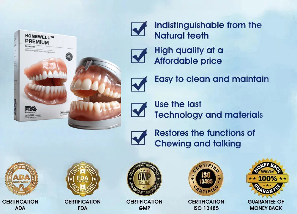HOOMWELL™ --🦷Advanced Customized Full Denture Set🦷 (⏰Limited time discount last 30 minutes⏰)