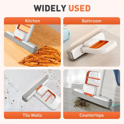 Mini Foldable Desktop Mop, Portable Cleaning Sponge Mop for Bathroom, Kitchen, Countertops, Glass, Tile,Wet and Dry Use Cleaning System