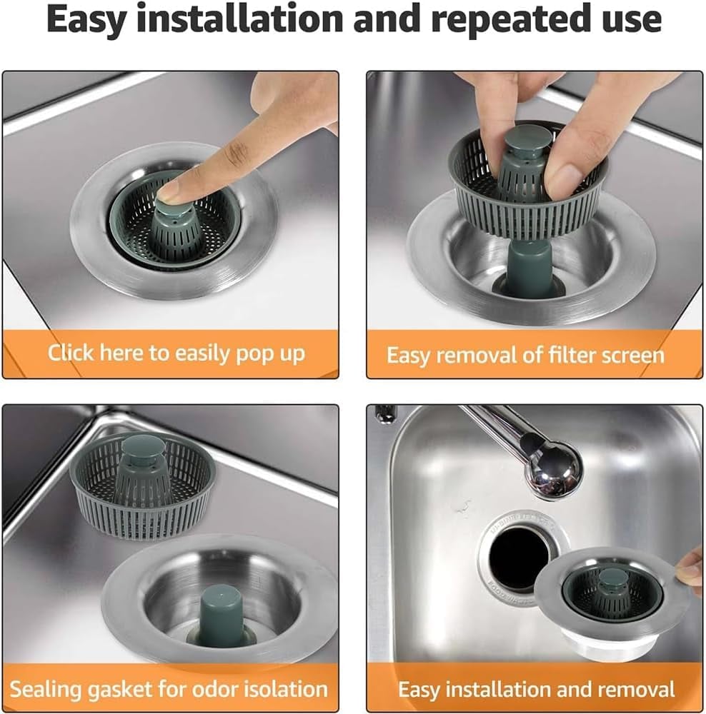 🏆Buy More Save More🔥Upgraded 3 in 1 Kitchen Sink Drain Straine